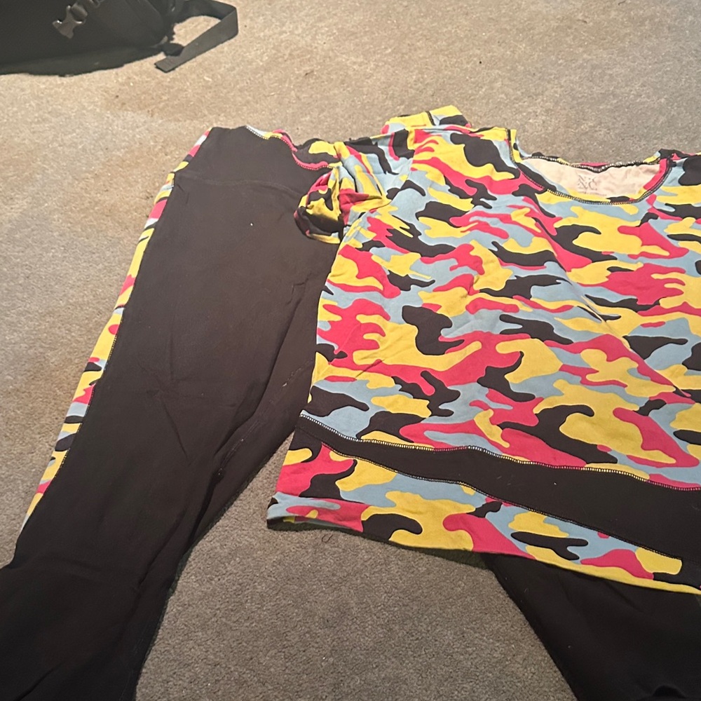 New York & Company Colorful Camo Set